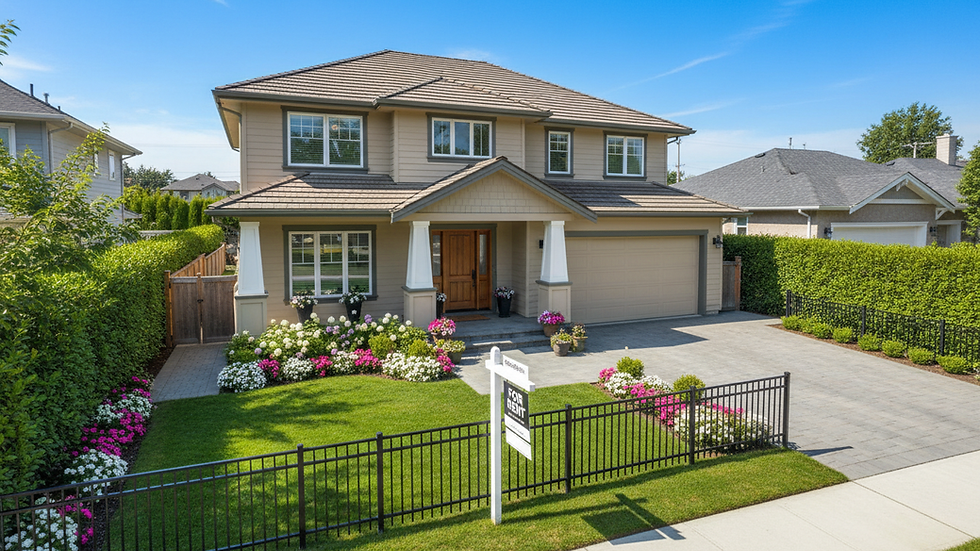 High angle view of a well-maintained rental property exterior