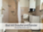 Badezimmer im Reethus Seedorf mit Dusche