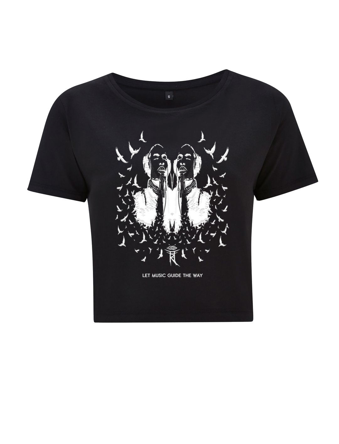 LET MUSIC GUIDE THE WAY WOMENS CROPPED TSHIRT