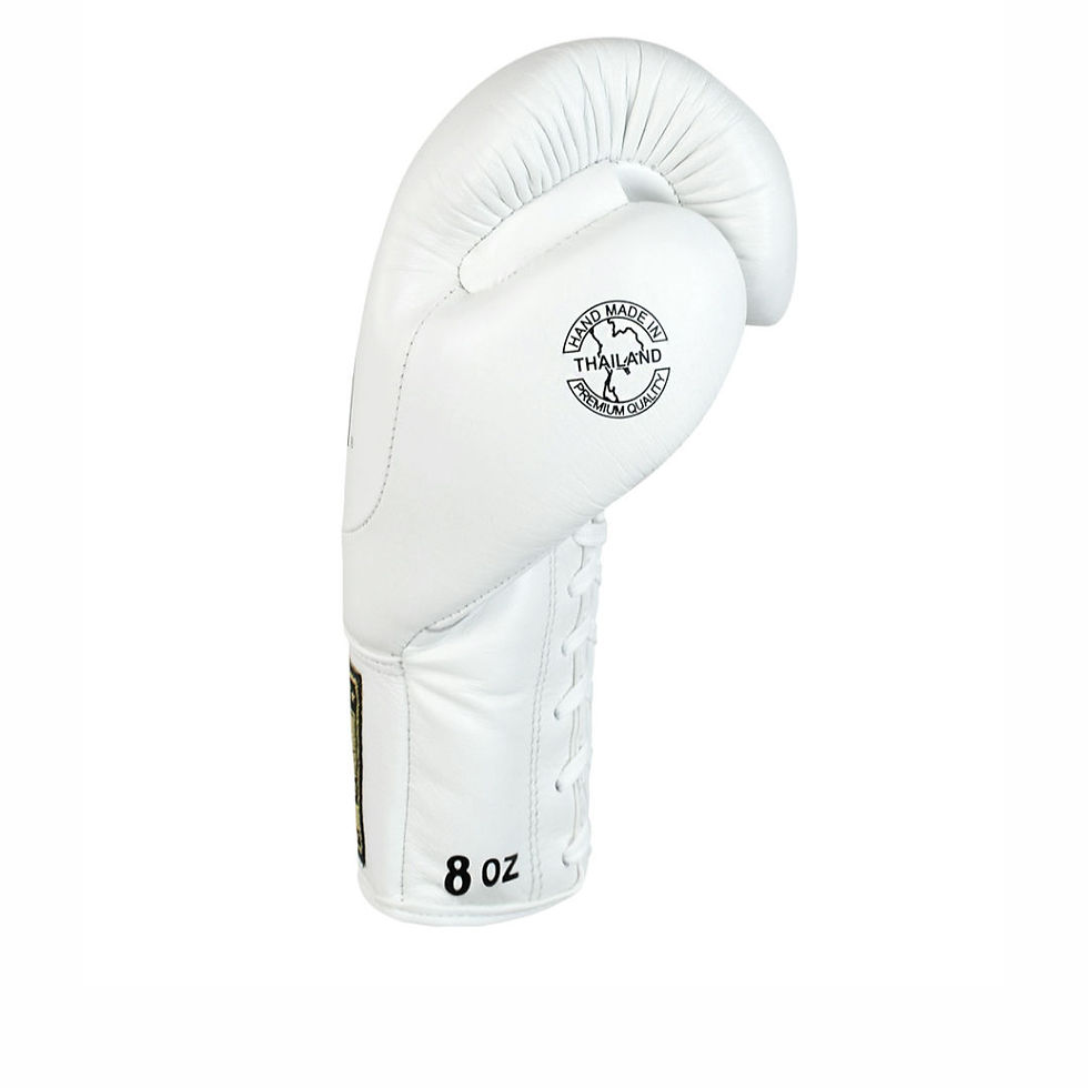 Thumbnail: HMIT Lace Up Boxing Gloves l White