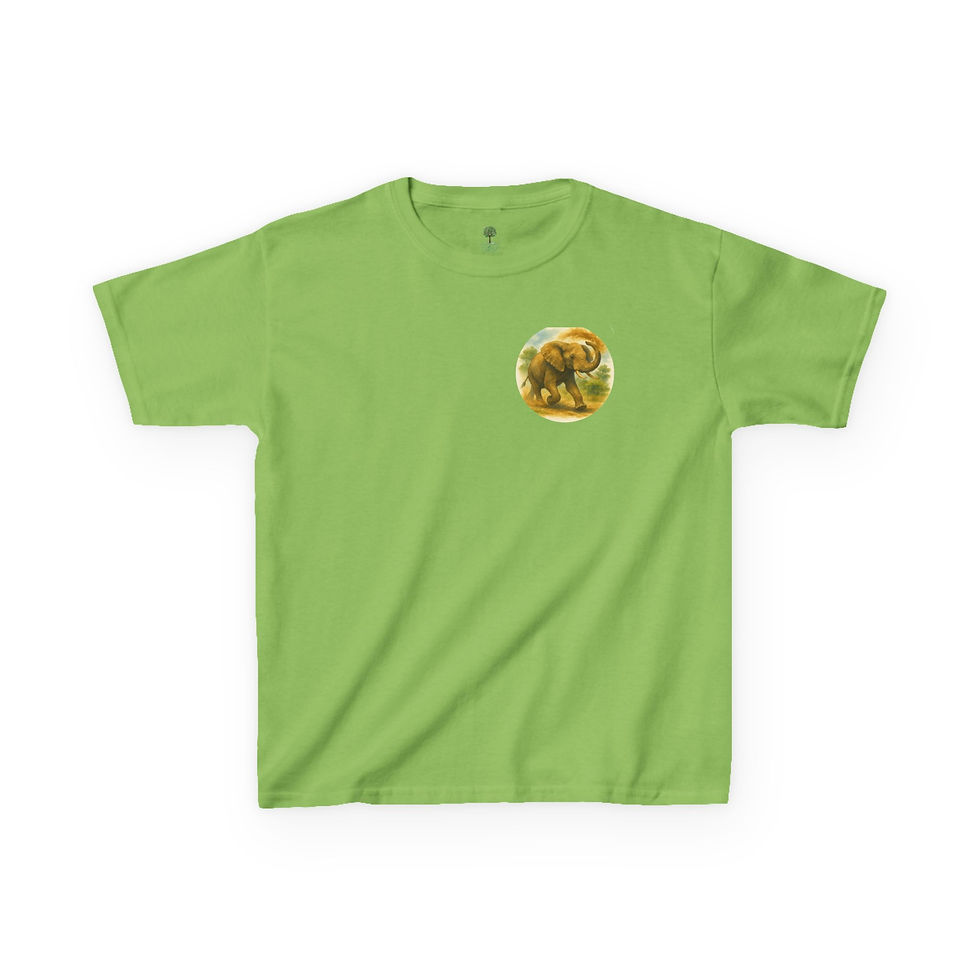 Thumbnail: Kids Elephant Tee - Compassionate Animal Design