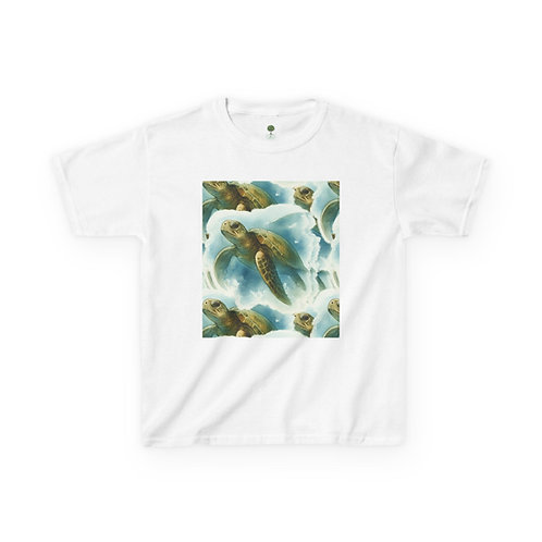 Kids T-Shirt Honu Green Sea Turtle Hawaii Pacific Ocean Sea Flying Angel