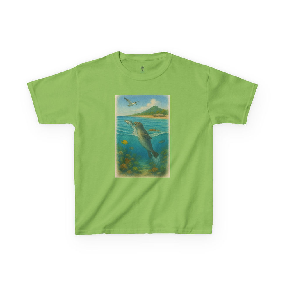 Thumbnail: Kids Tee - Hawaiian Monk Seal Endangered Awareness Shirt