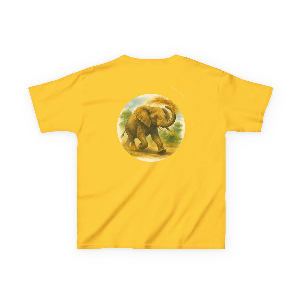 Thumbnail: Kids Elephant Tee - Compassionate Animal Design