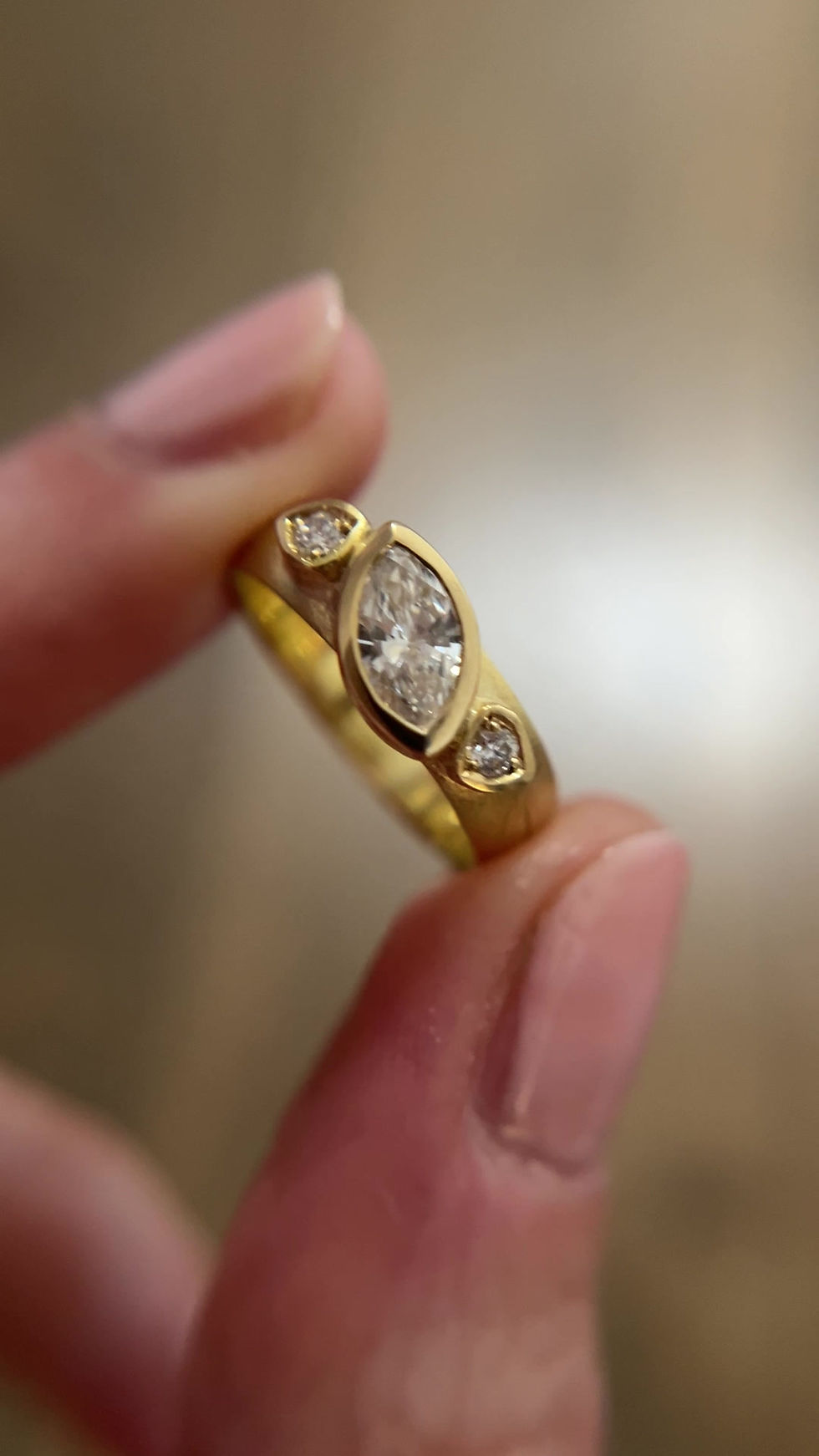 Thumbnail: Marquise Diamond Band Ring