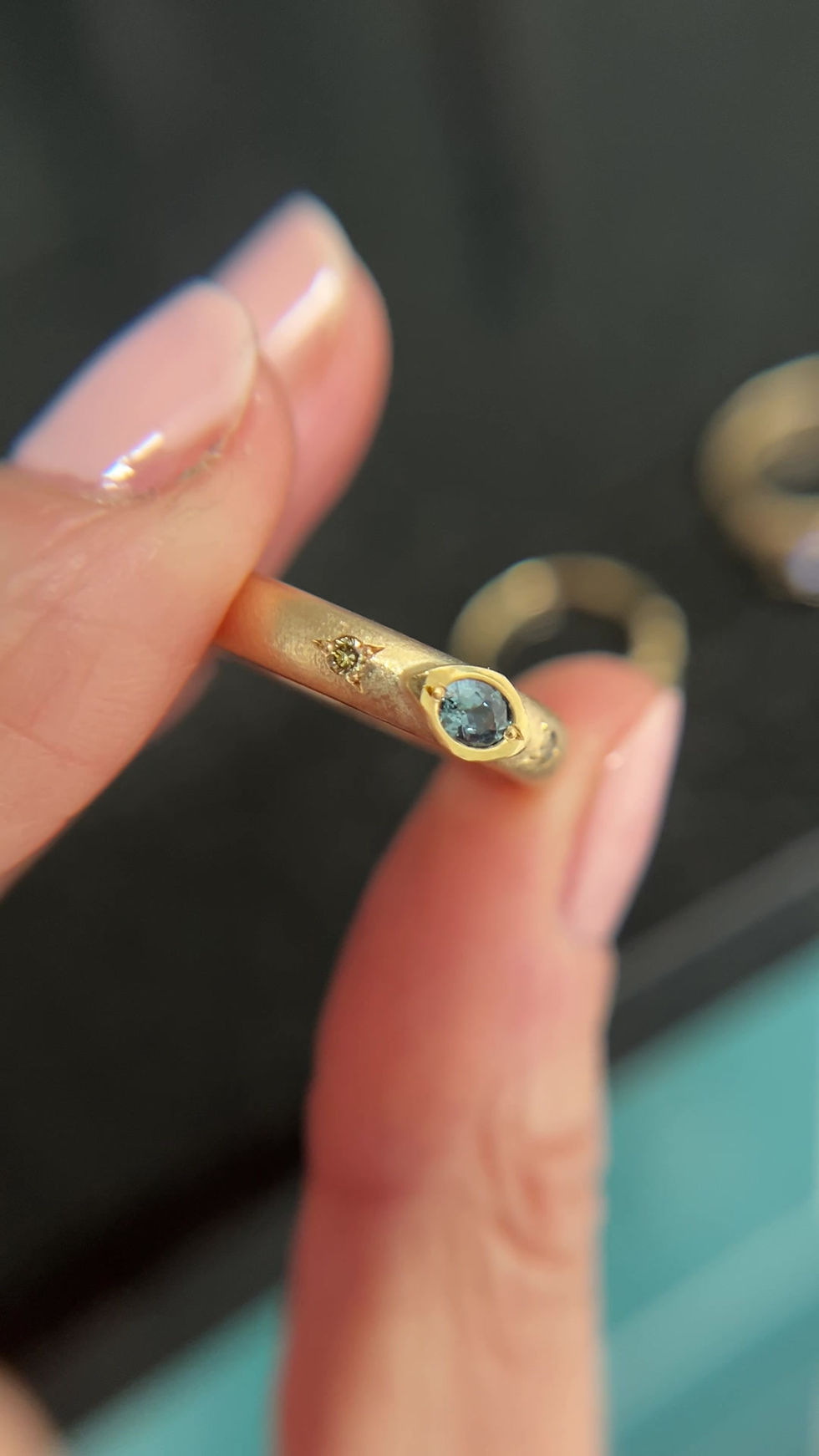Thumbnail: Genderless Sapphire & Diamond ring
