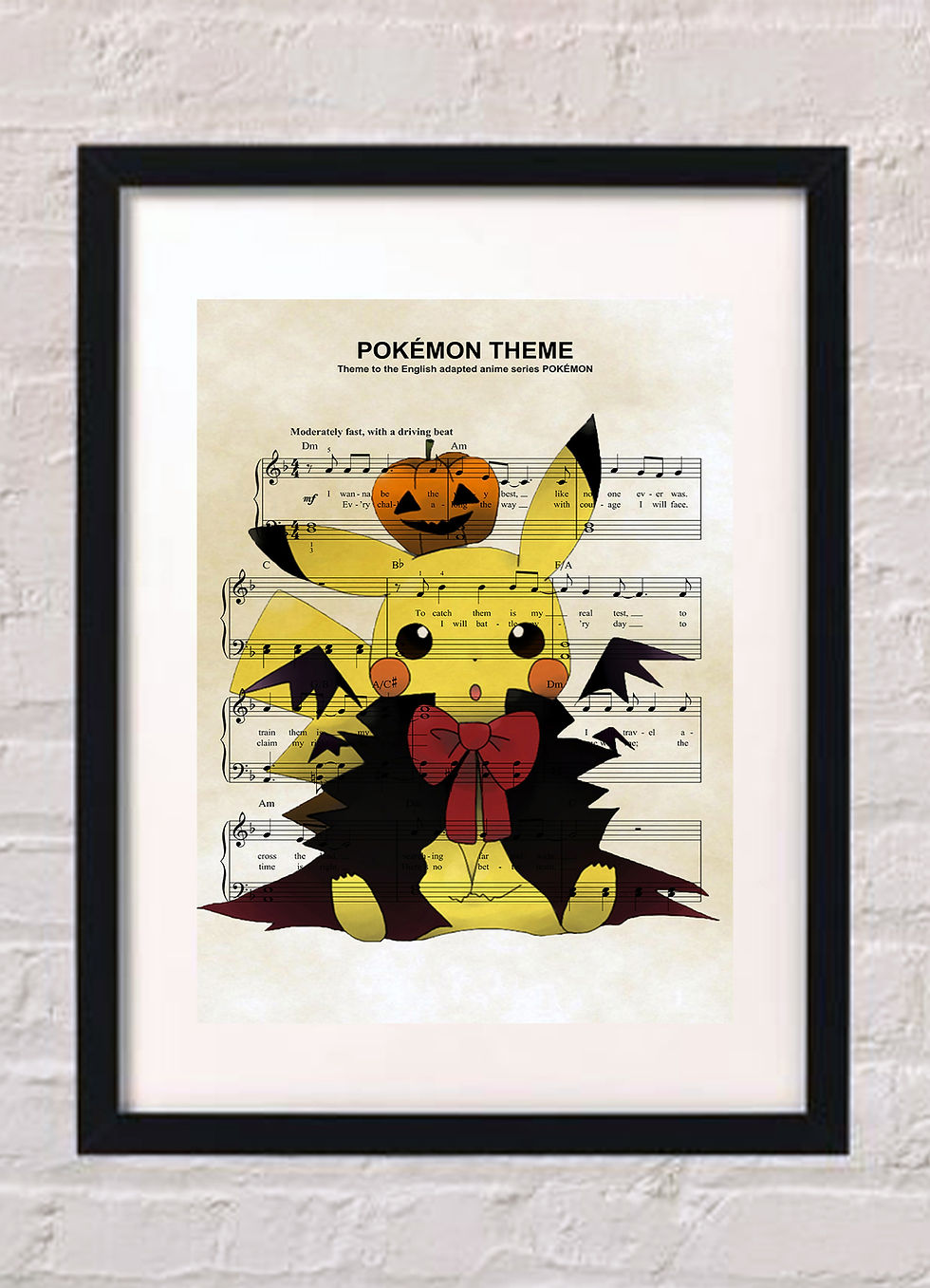 Thumbnail: Pokemon & Stitch - Framed Music Prints