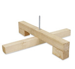 socle croisillon en bois