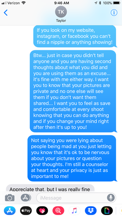 I assured you they were private.