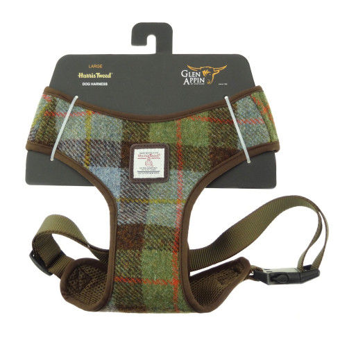 Thumbnail: Harris Tweed Dog Harness MacLeod Tartan