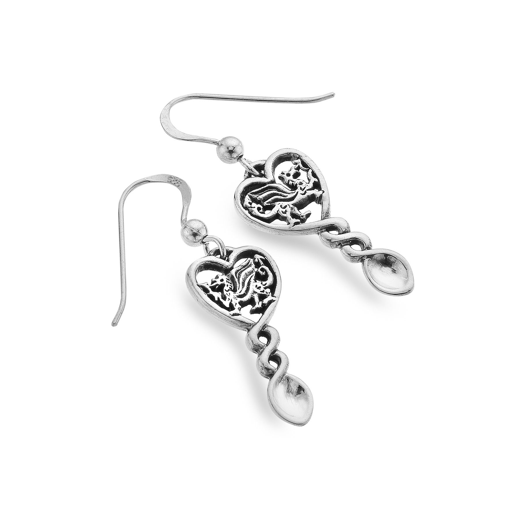 Welsh Dragon Love Spoon Earrings