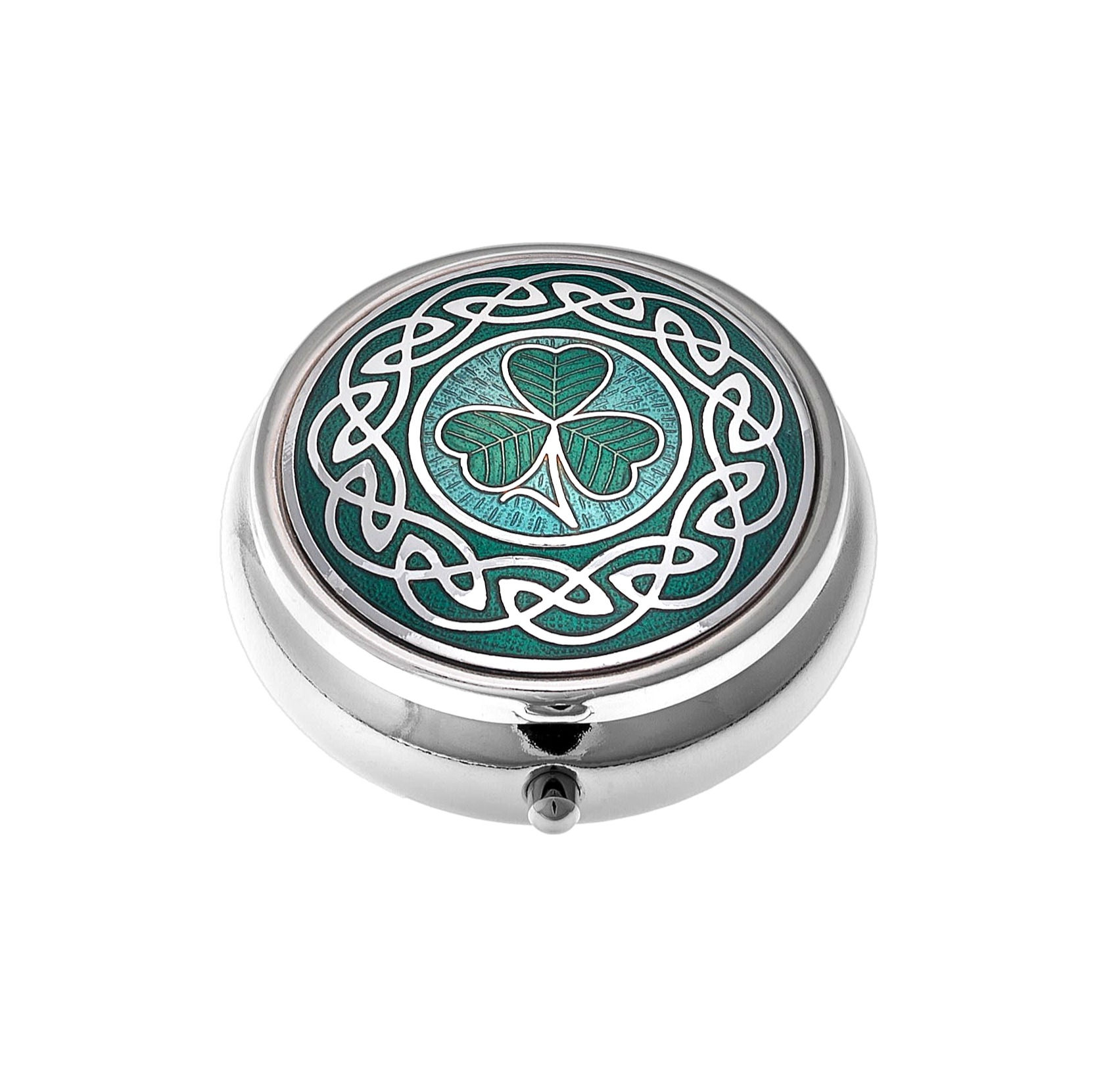 Celtic Shamrock Pill Box