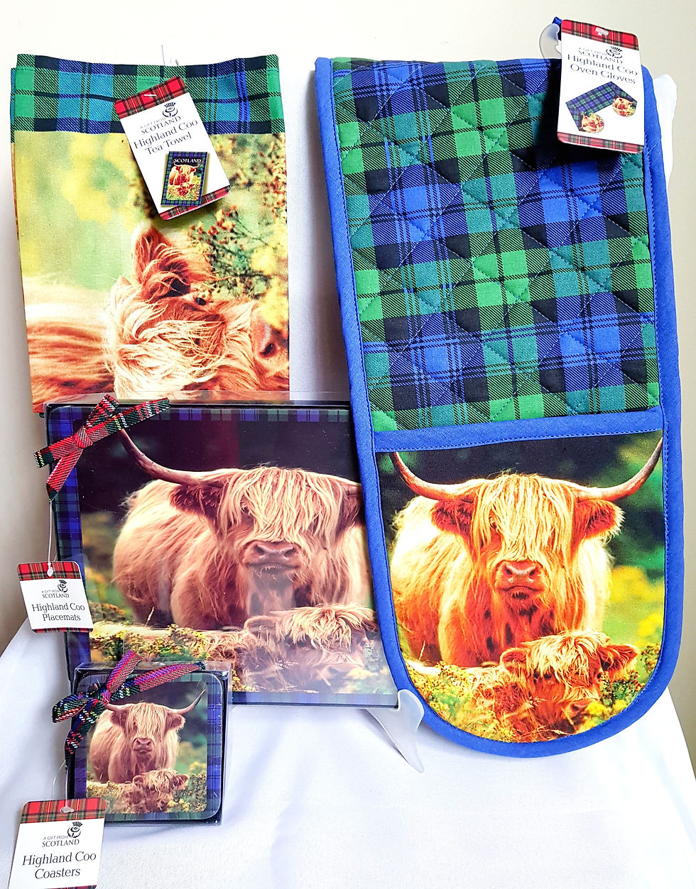 Thumbnail: Highland Coo Double Oven Gloves