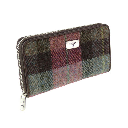 Thumbnail: Harris Tweed Staffa Long Zip Purses