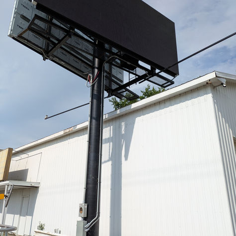 Digital billboard ready for the utility to energize