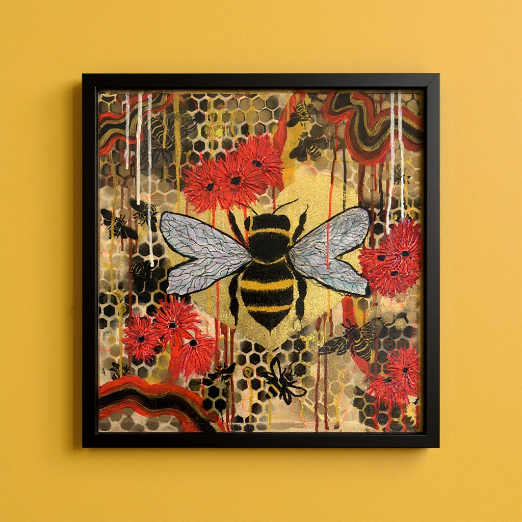 Divine Pollinator - Acrylic on Canvas 45cmx45cm