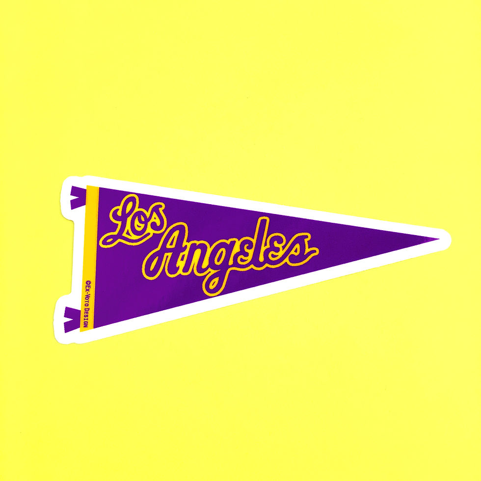 Thumbnail: LOS ANGELES Purple & Gold, vinyl sticker