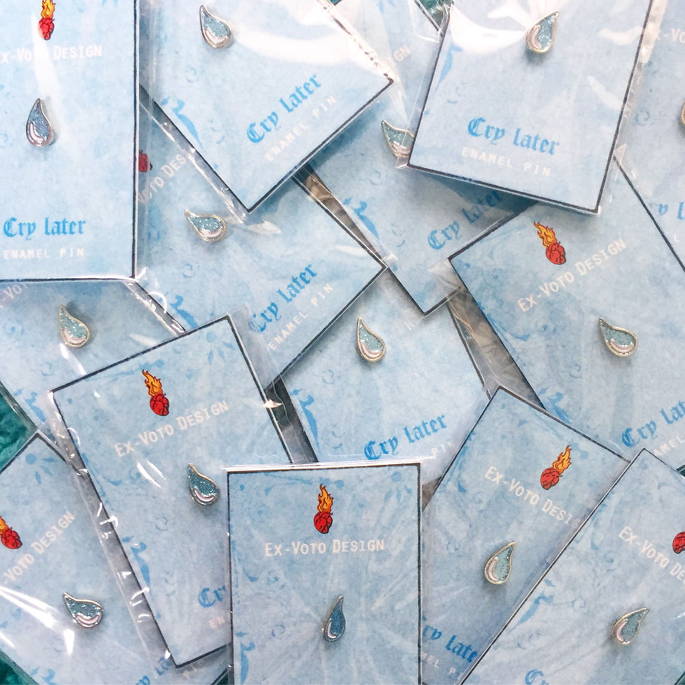 Thumbnail: CRY LATER Enamel Pin