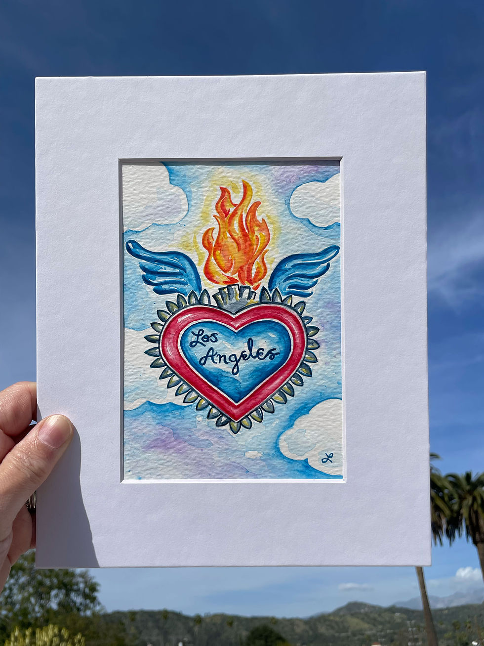 Thumbnail: Los Angeles Fuego Watercolor