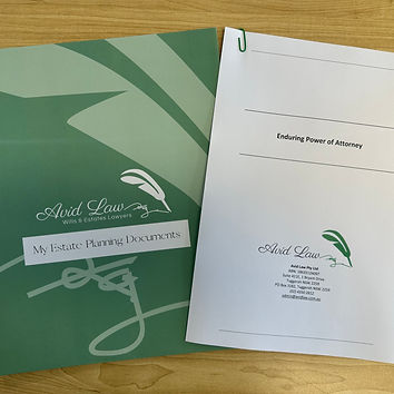 A Power of Attorney that has been prepared by Avid Law