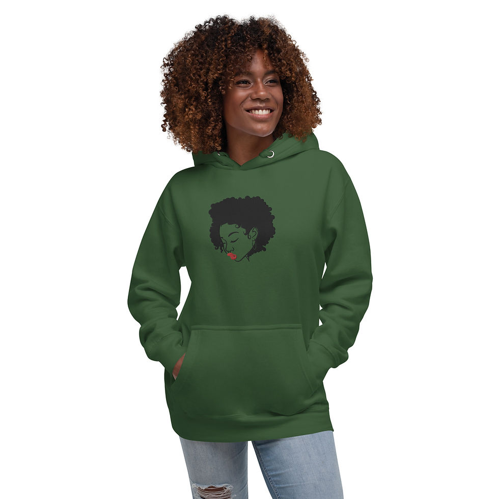 Thumbnail: Afro Black Woman Pullover Hoodie, Black History Shirt