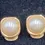 Thumbnail: Vintage Christian Dior Square Pearl Clip Earrings