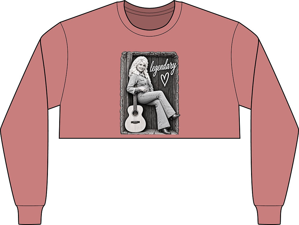 Thumbnail: Legendary Guitar Girl Crop Long Sleeve Tee