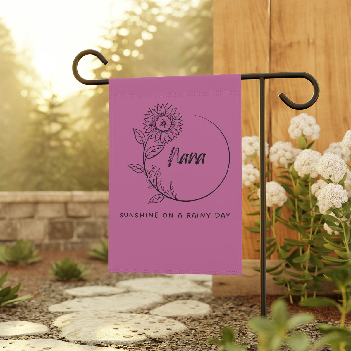 Nana's Pink Garden Banner