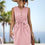 Thumbnail: Women's Sleeveless V-neck Buttons Dress
