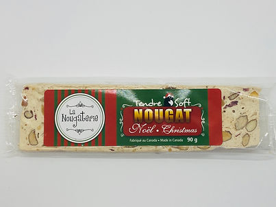 Barre de Nougat 90g - Noel / Saveur de gâteau aux fruits