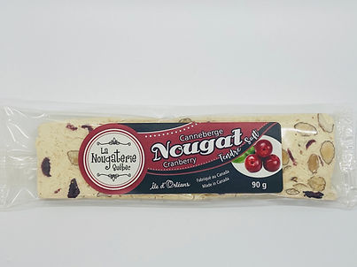 Barre de Nougat 90g - Canneberge