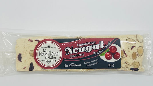 Barre de Nougat 90g - Canneberge