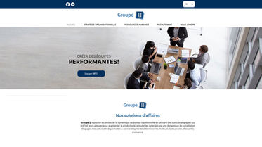 Groupe U website with text, meeting and discussion about creating high performance teams