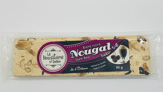 Barre de Nougat 90g - Bière noire
