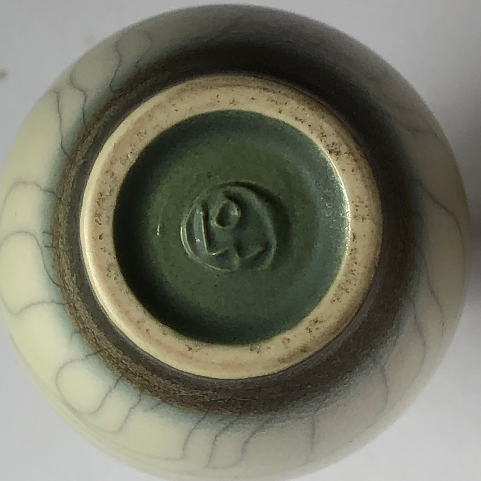 Thumbnail: David White porcelain crackle glaze bottle