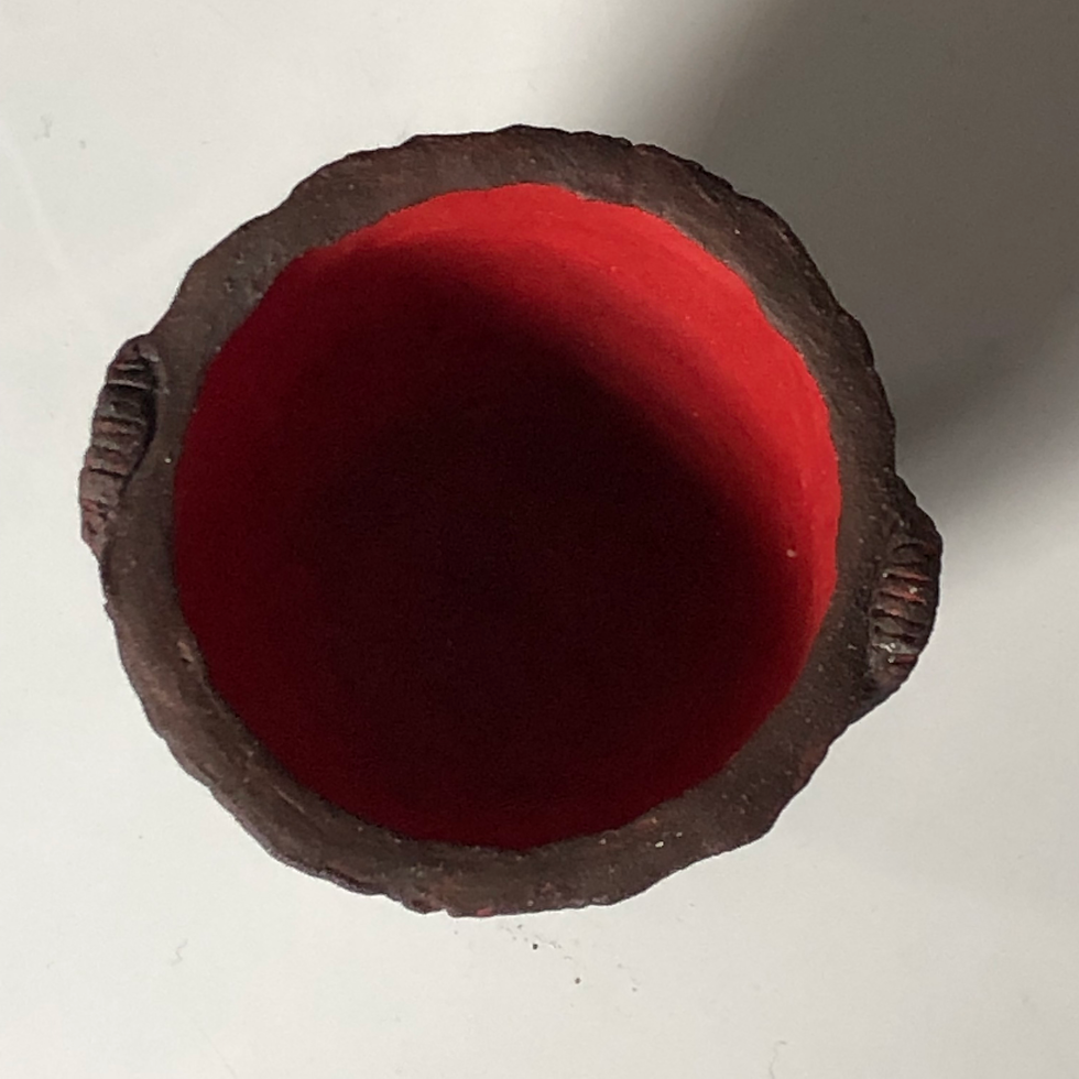 Thumbnail: decorative vessel with two lugs by potter Philip Evans