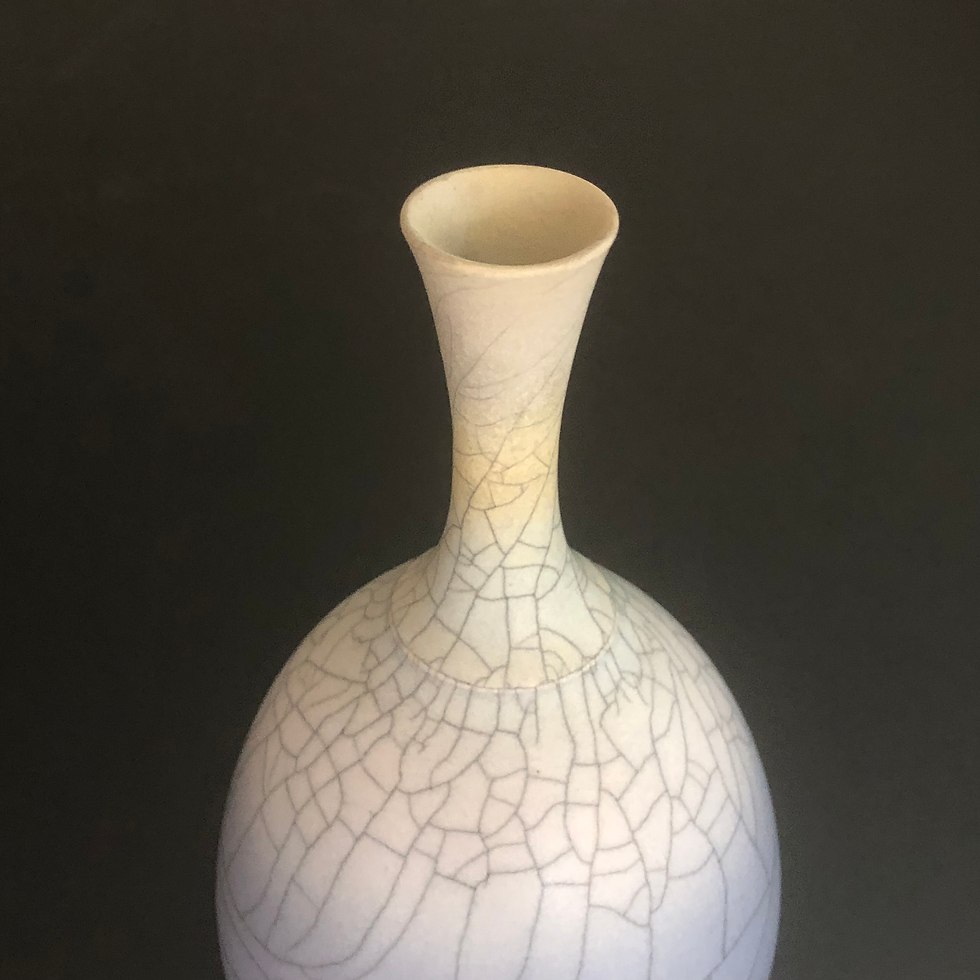 Thumbnail: David White porcelain crackle glaze bottle
