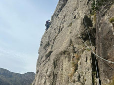 On the classic Crackstone Rib (S 4a) in the Llanberis Pass