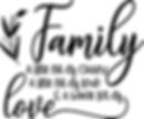 Family quote design: A Little Bit Of Crazy, Loud & Love.