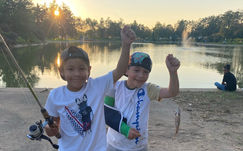 York-2 students with their catch-Sept. 18-2021.jpeg
