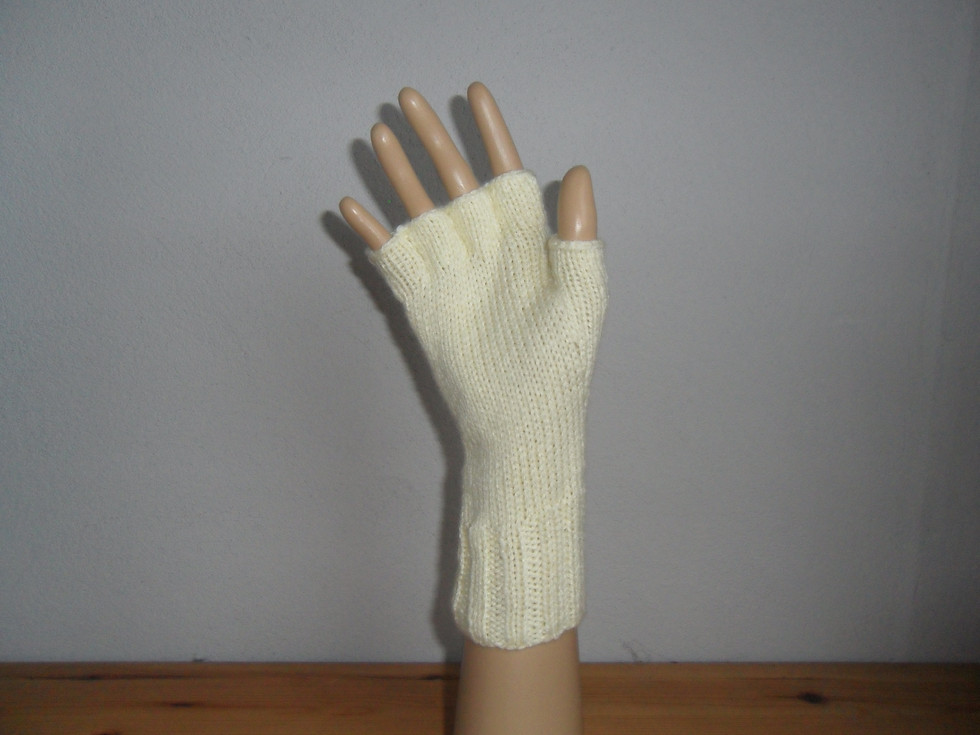 Miniature : Mitaines poignets longs : couleur ECRU