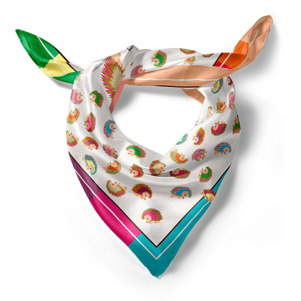 Thumbnail: Silk Scarf - Masters of Distancing - by Gloria Franco