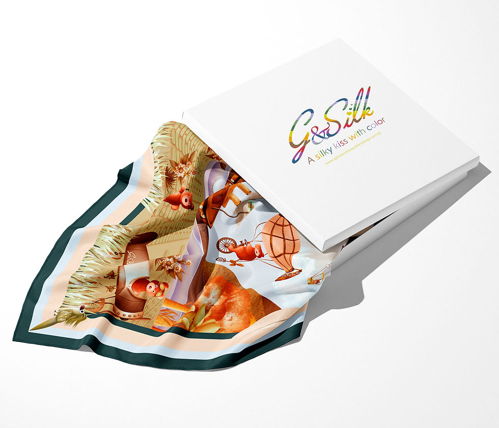 Thumbnail: Silk Scarf - THE QUEST - by Gloria Franco