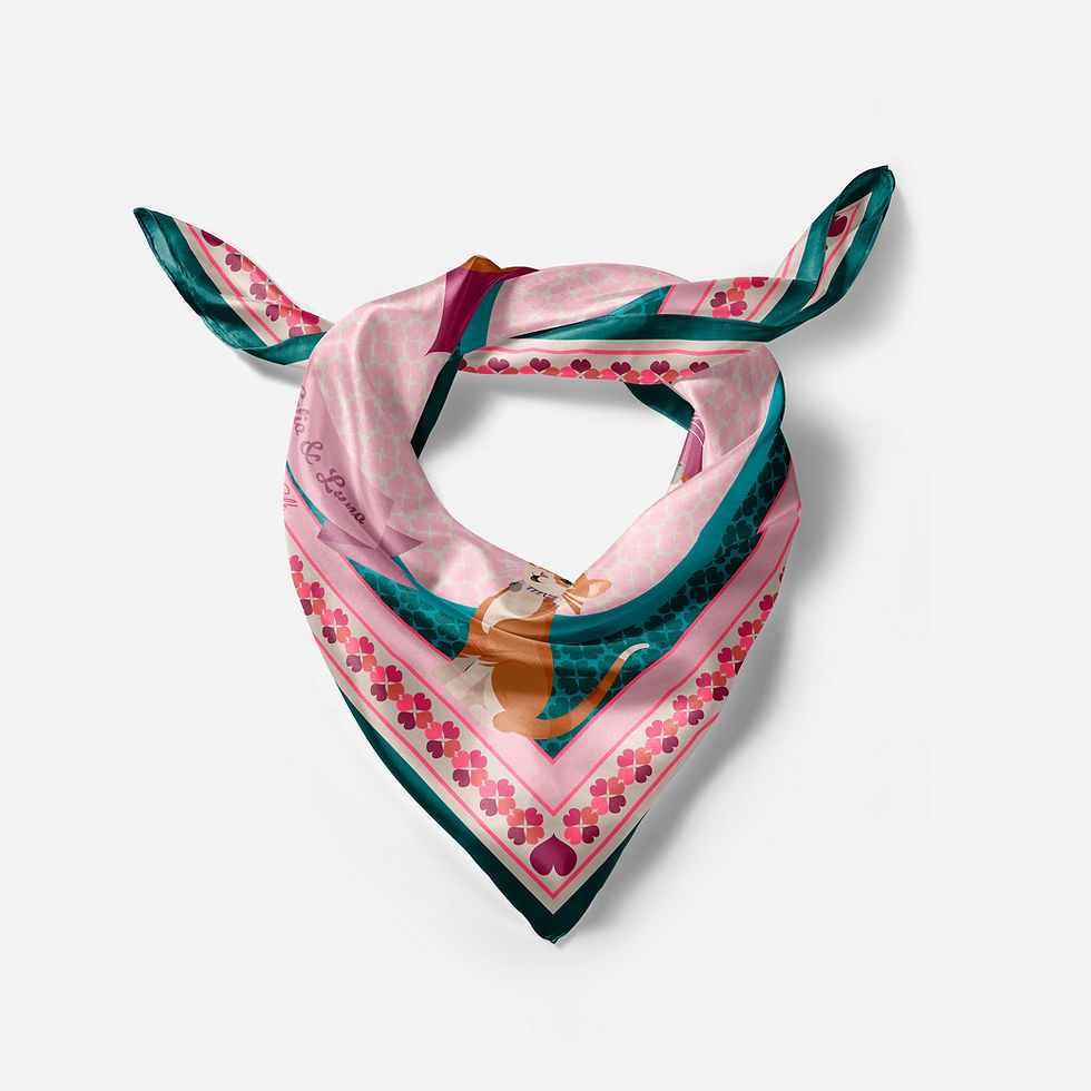 Miniatura: Pet Scarf Banner Design con 2 Mascotas - por Gloria Franco