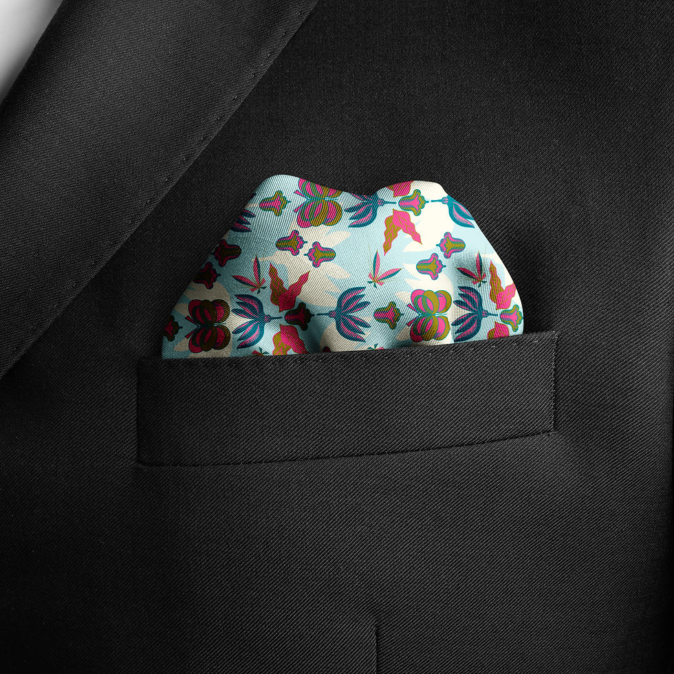 Miniatura: Pañuelos de Bolsillo - Pocket Duo - Matisse Garden - por Gloria Franco