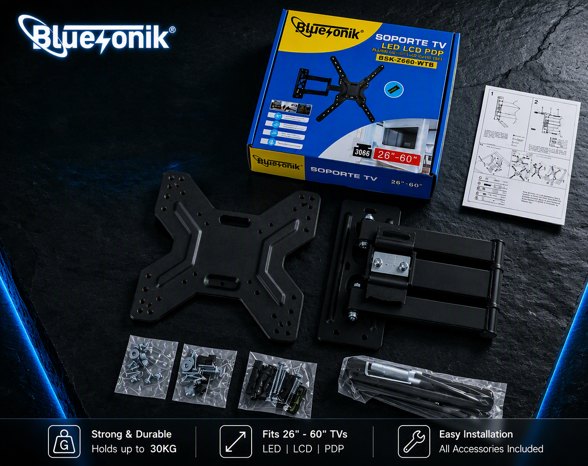 Bluesonik Full-Motion TV Wall Mount (26″–60″) 📺