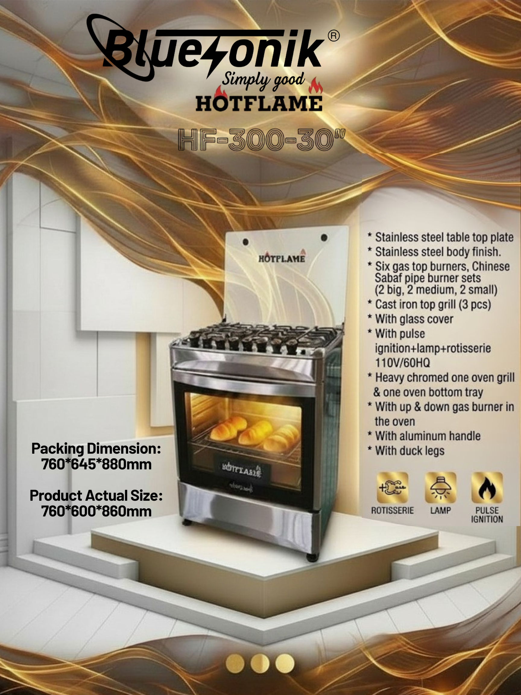 Hotflame Six Burner Gas Stove