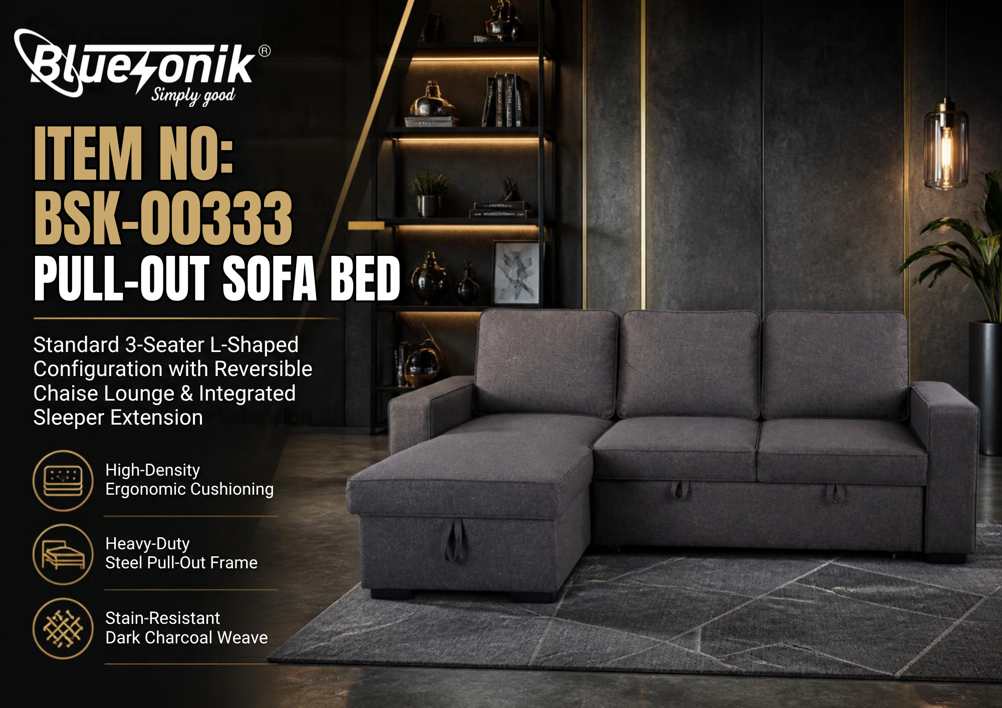 Bluesonik Pull-Out Sofa Bed ποΈβ¨