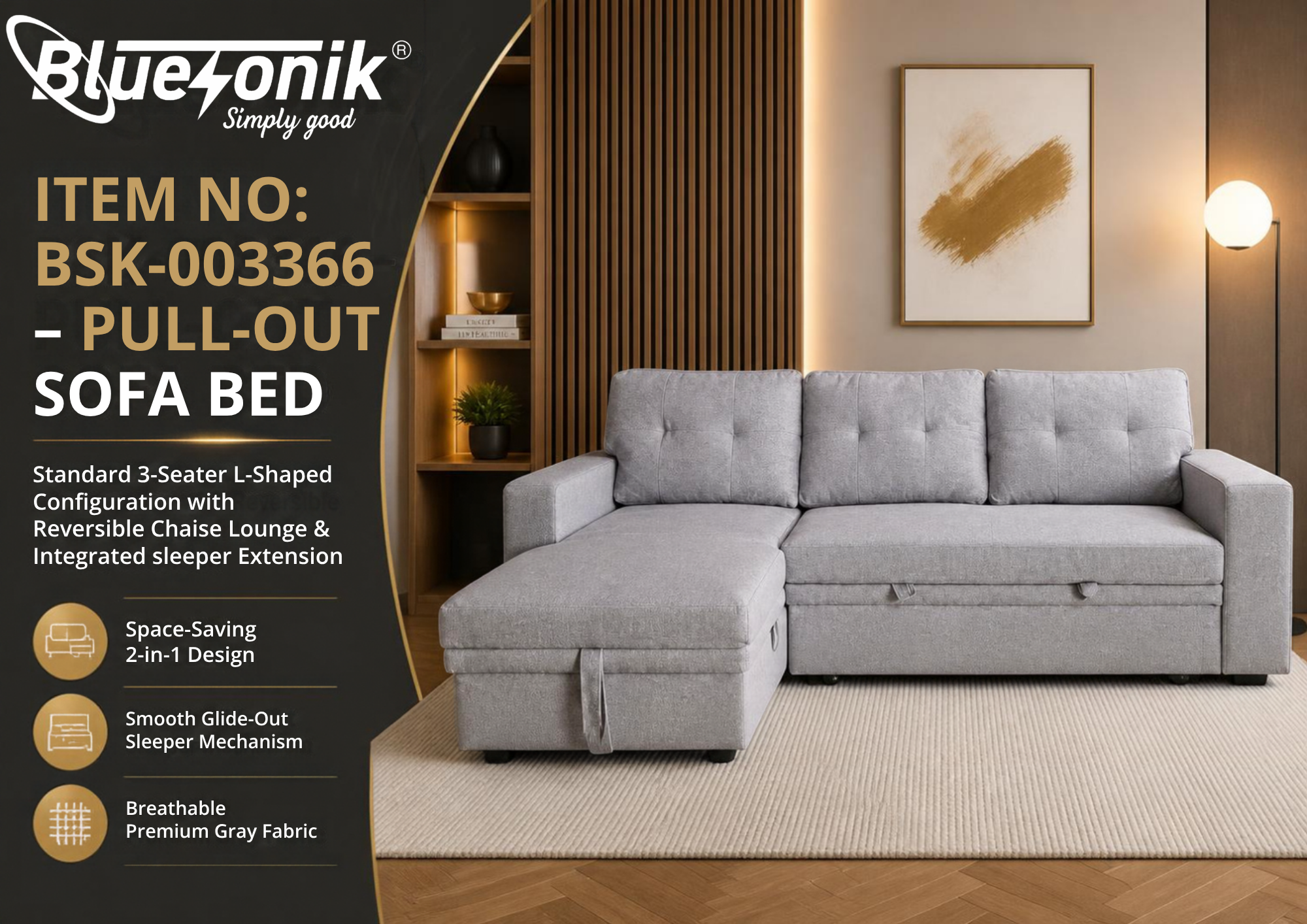 Bluesonik Pull-Out Sofa Bed ποΈβ¨