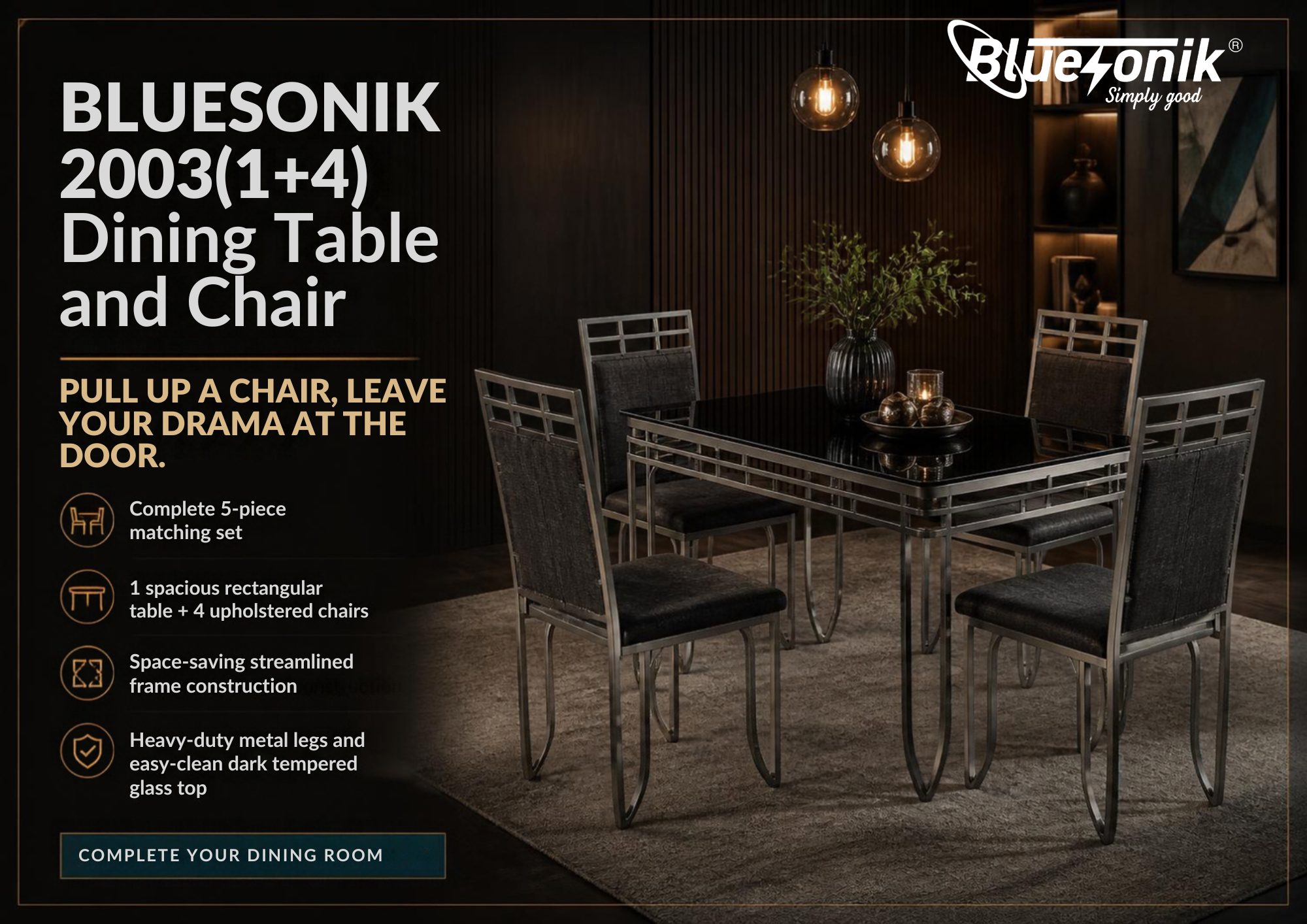 Bluesonik 2003(1+4) Dining Table and Chair πͺβ¨